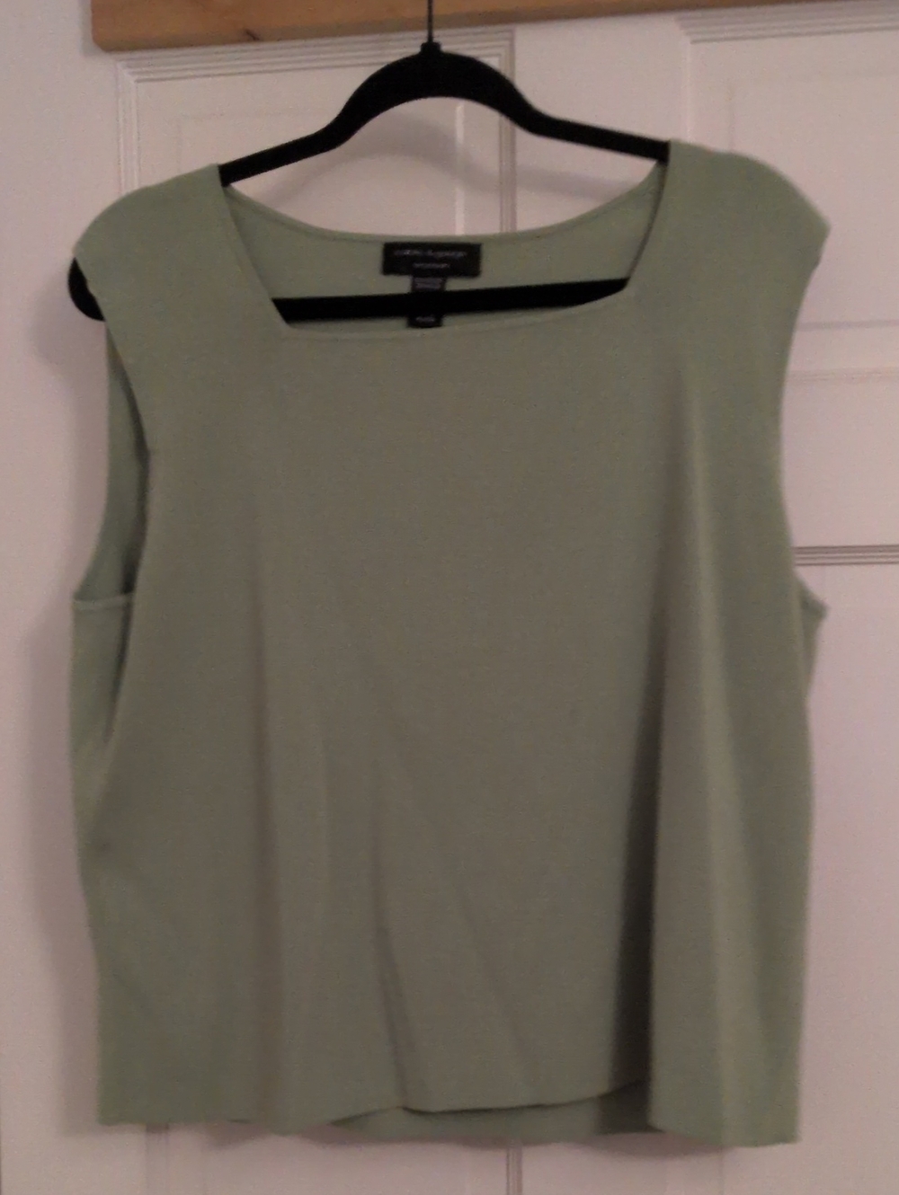 Cable & Gauge Pale Sage Square Neck Sleeveless Tank